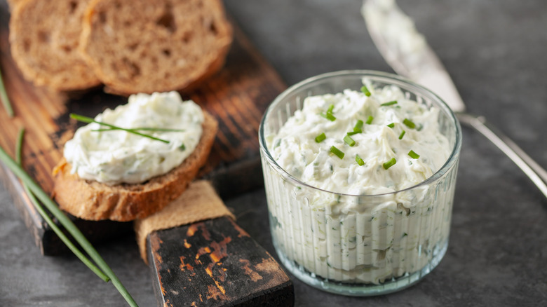 A ramekin full of Benedictine spread