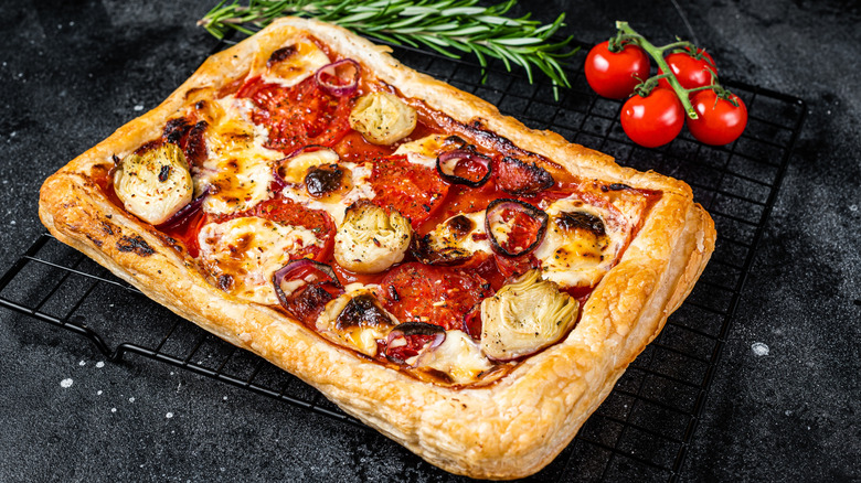 Puff pastry pizza