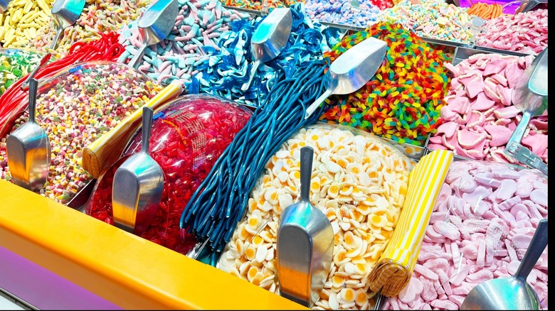 An array of candy in a sweet shop in Manchester