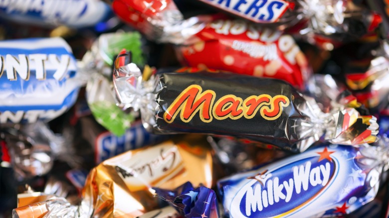 Mars miniature chocolates from a Celebrations tub