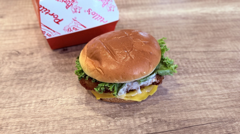 Breaded Whitefish Sandwich on a wooden table