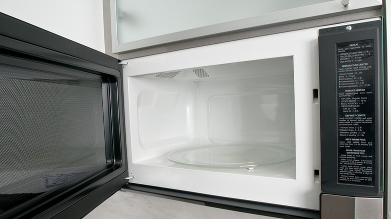 An empty microwave