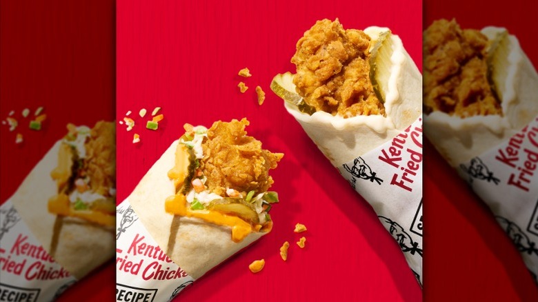 KFC's classic and spicy slaw chicken wraps