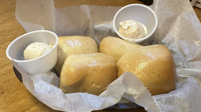 The fresh-baked rolls from Texas Roadhouse