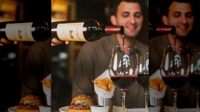 Wine being poured at The Capital Grille