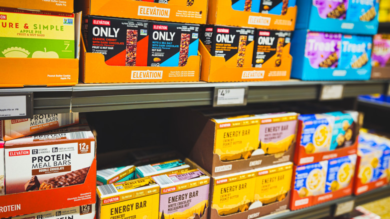 Aldi energy bars in store