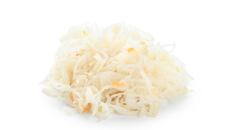 Sauerkraut on a white background