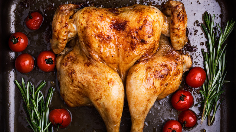Whole roasted chicken