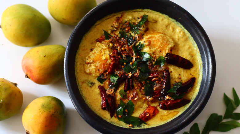 Mango curry in a bowl