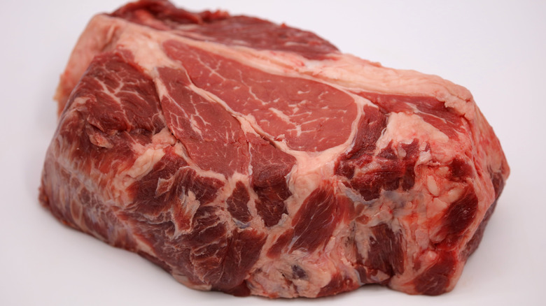 Close up of raw chuck roast