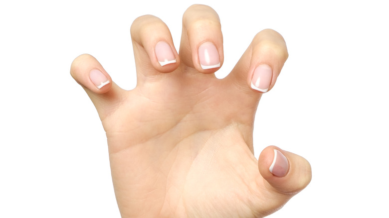 Hand in a claw position