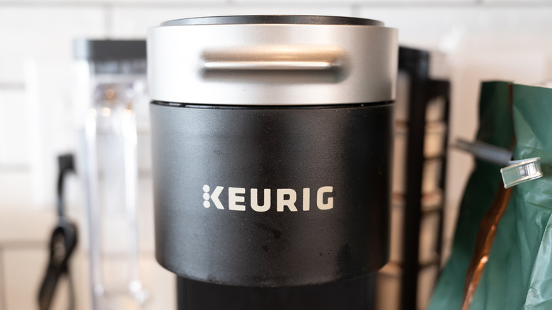 Close up of a Keurig machine