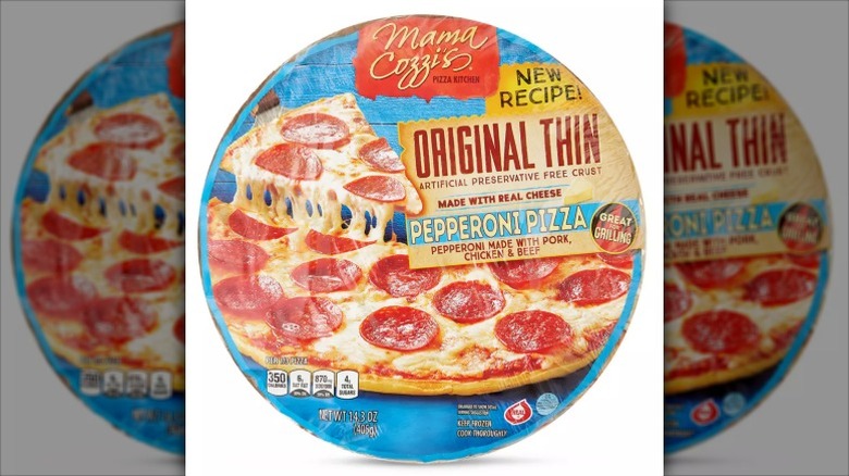 Mama Cozzi's thin crust pepperoni pizza