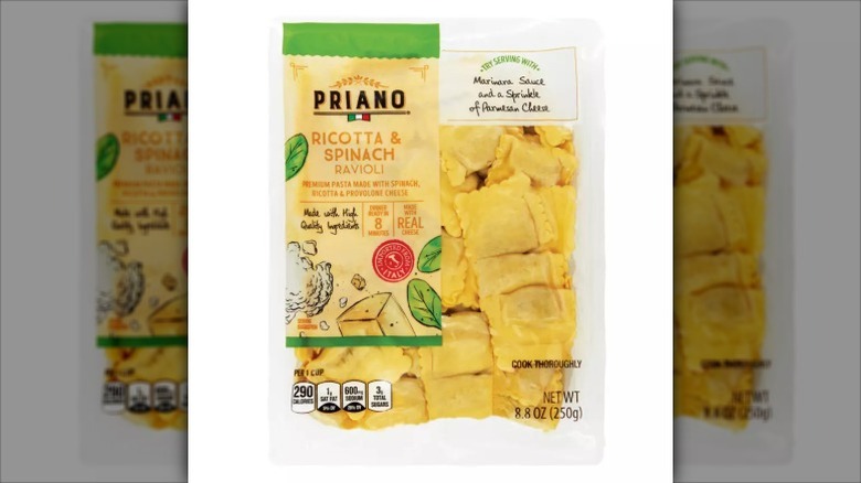 package of Priano ricotta and spinach ravioli