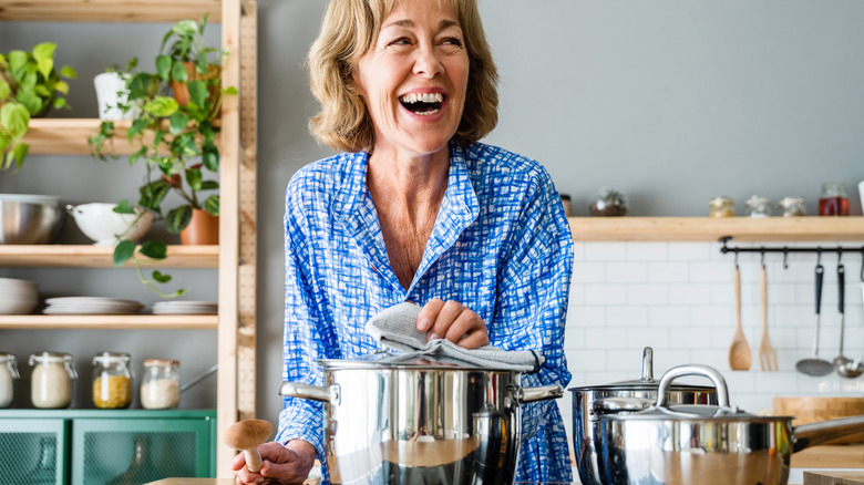 Older woman in the kitchen