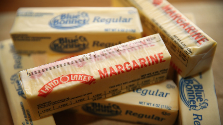 Sticks of margarine