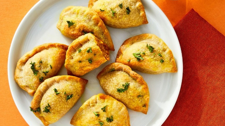 plate of bettergoods chicken curry empanadas