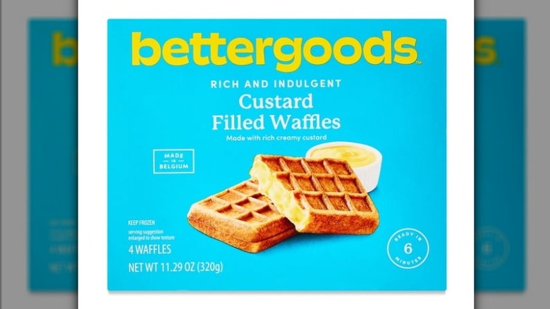 box of Bettergoods Rich and Indulgent Custard Filled Waffles