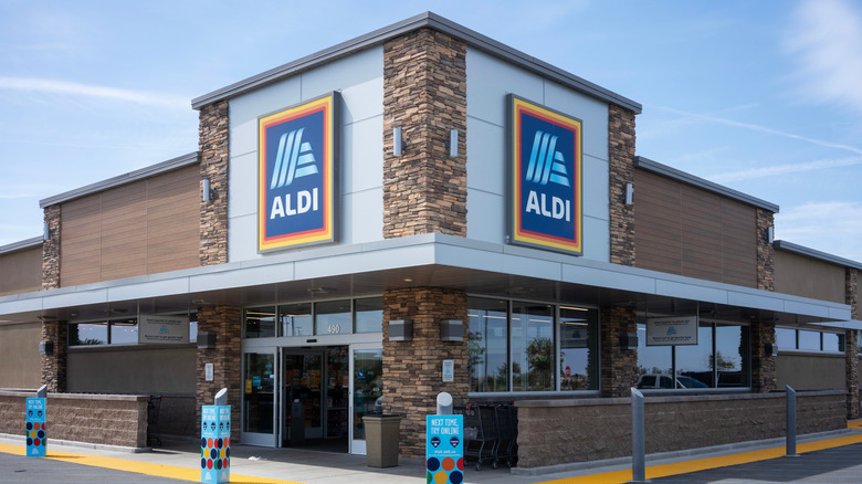 Outside of an Aldi supermarket