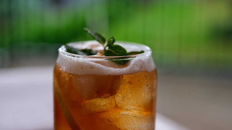 Glass of meadow tea