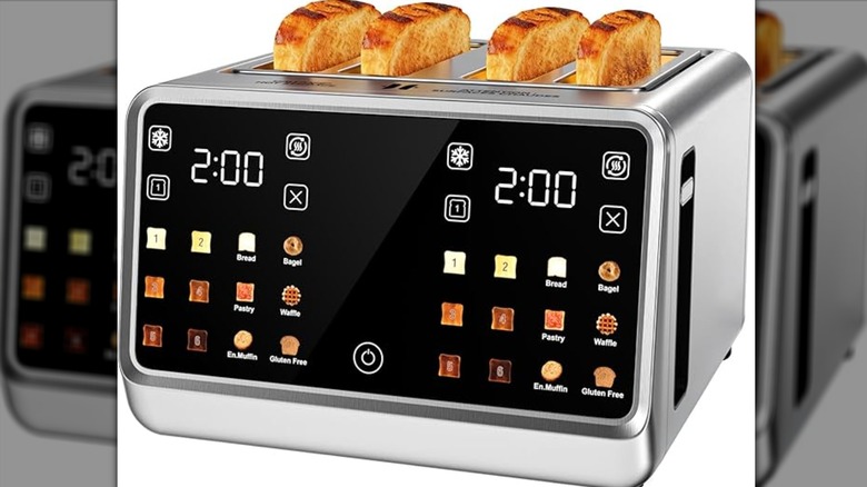 Foyoconven 4 Slice Toaster with Dual Touchscreen