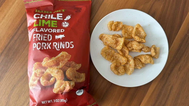 Bag of Trader Joe's Lime Flavored Fried Pork Rinds