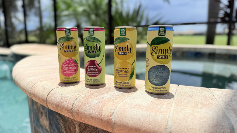 Simply Spiked lemonades by the pool