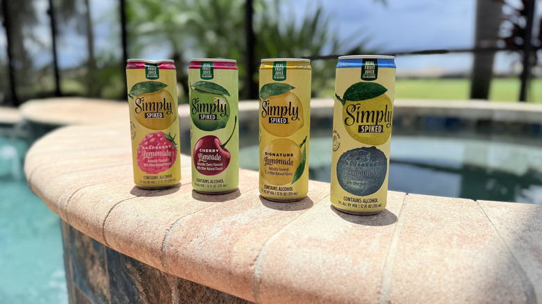 Simply Spiked lemonades by the pool