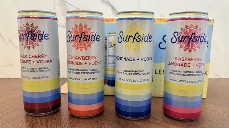 Surfside drinks on the table