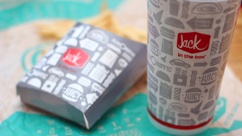 Jack in the Box drink and fry cup