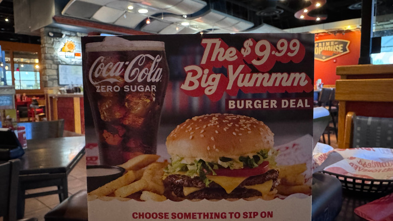 Red Robin menu advertising Big Yummm deal