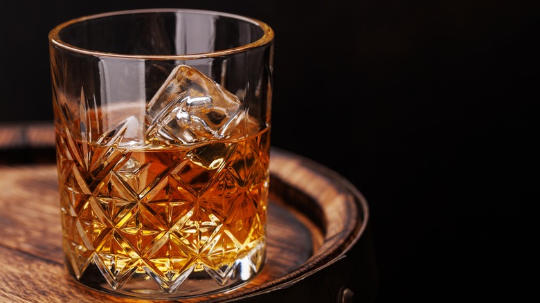 Whiskey in rocks glass