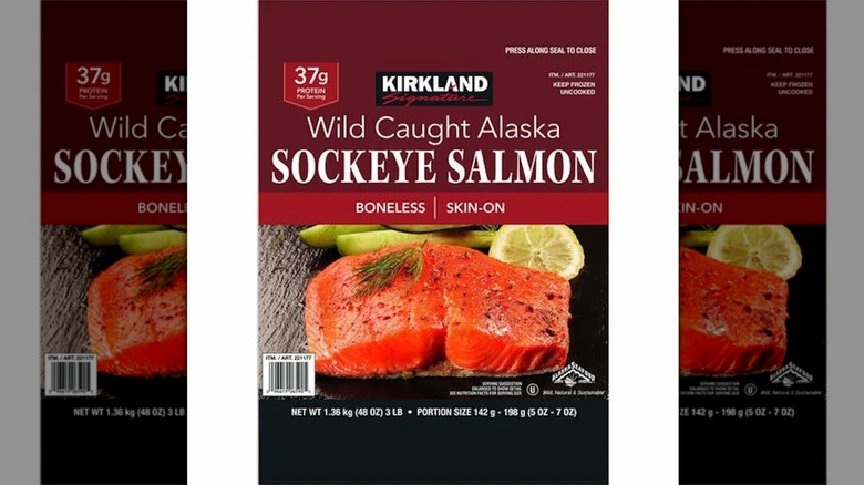 Kirkland Wild Caught Alaskan Sockeye Salmon package