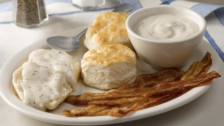 Biscuits N' Gravy with Bacon Cracker Barrel