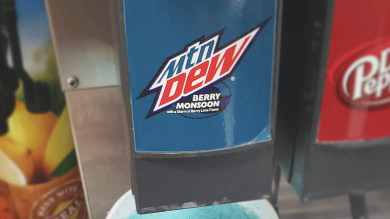 Mountain Dew Berry Monsoon on soda fountain