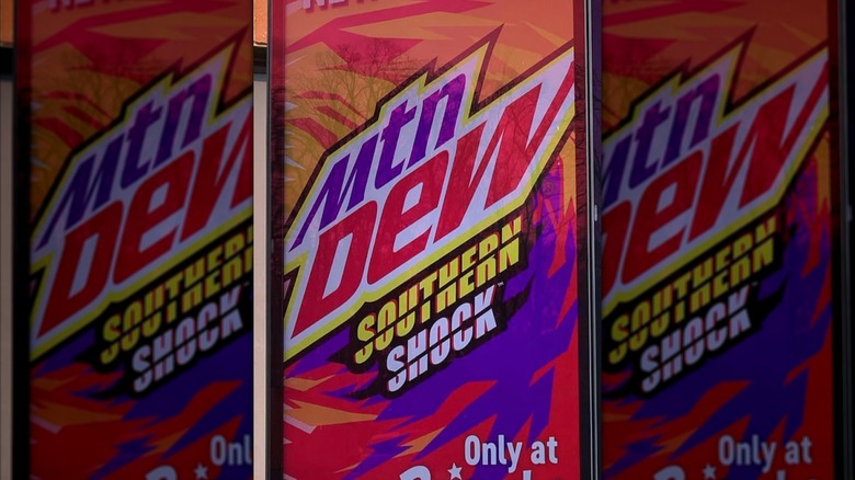 Mountain Dew Southern Shock display at Bojangles