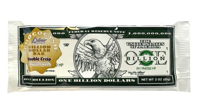 Palmer Chococash Double Crisp Billion Dollar Bar on a white background.