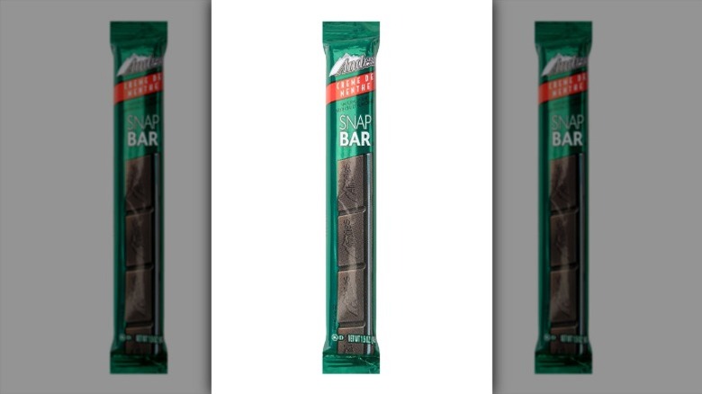 Andes Creme De Menthe Snap Bar on a white background.