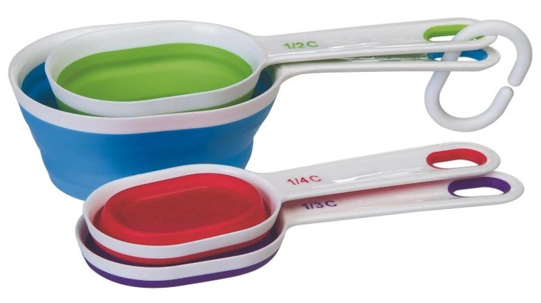 Prepworks collapsible measuring cups on a white background.