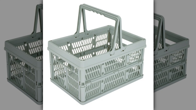 Simplify collapsible storage crate on a white background.