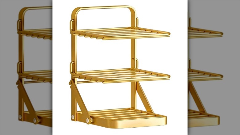 Npkgvia foldable kitchen prep station on a white background.