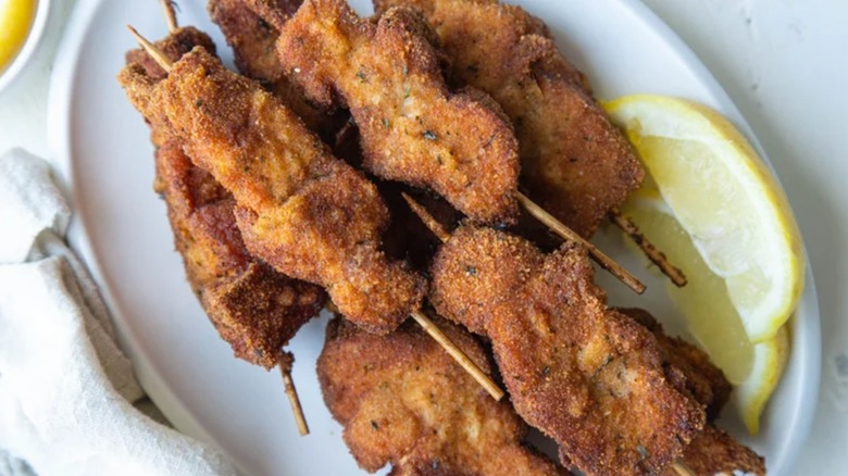 City chicken on skewers