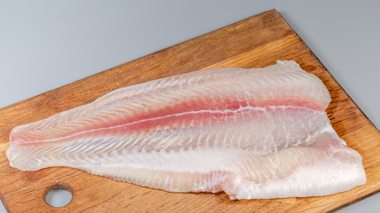 panga fillet on a board