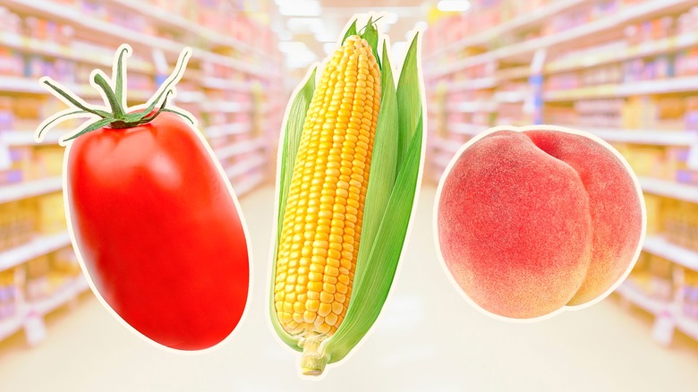 tomato corn and peach