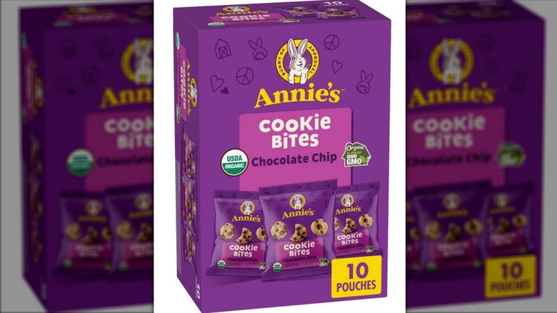Product photo of box of Annie's Organic Chocolate Chip Cookie Bites