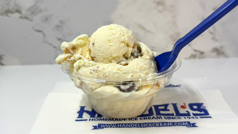 a small dish of Handel's spouse like a house ice cream