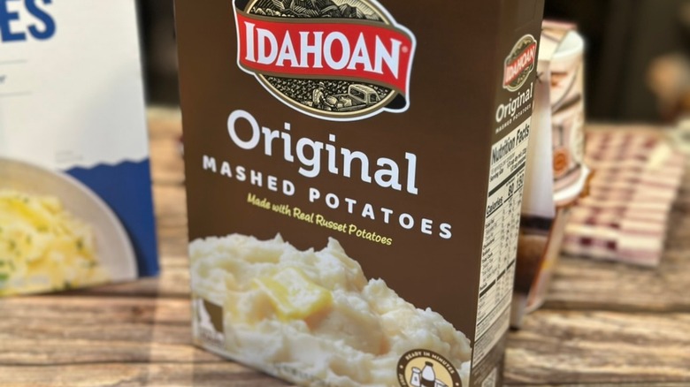 Close up of Idahoan Original Mashed Potatoes