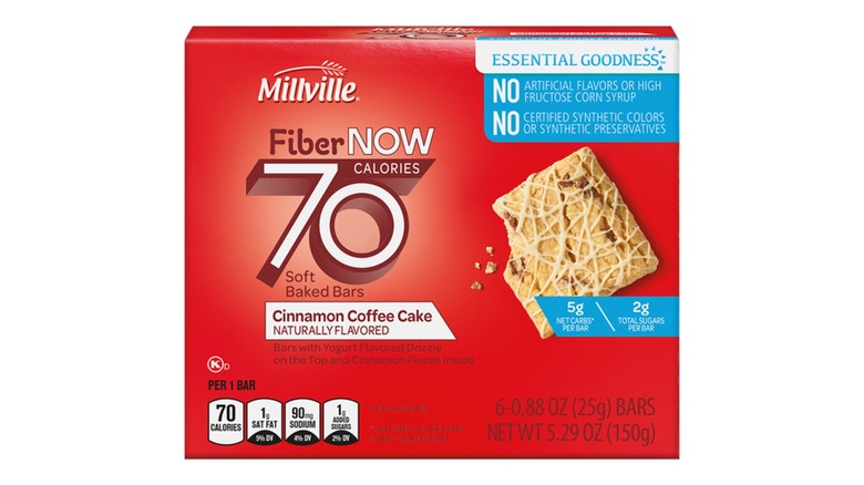 Red box of Millville fiber now bars against white background