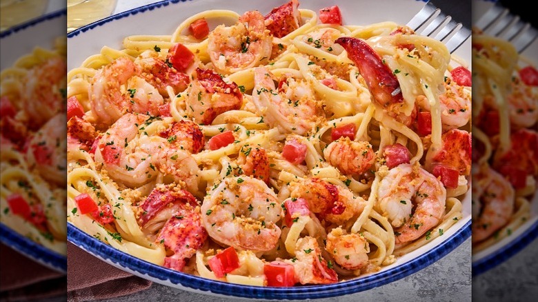 The Lobster and Shrimp Linguini from Red Lobster