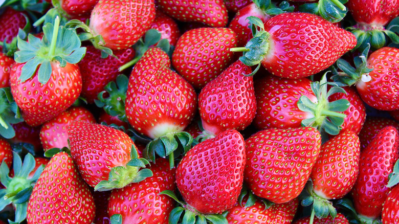 Pile of strawberries